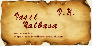 Vasil Malbaša vizit kartica